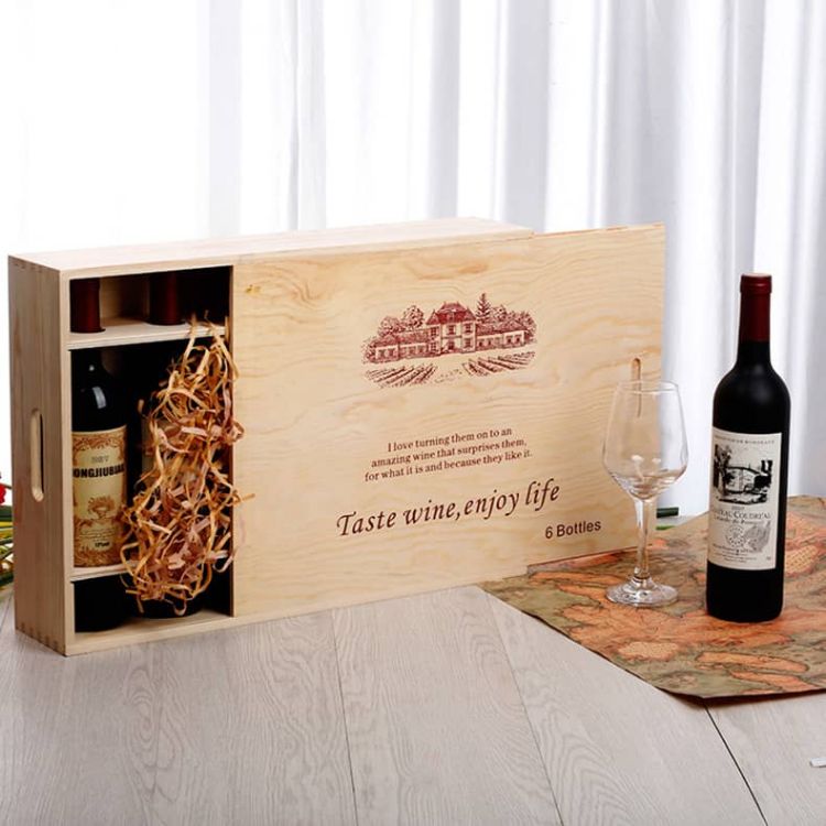 Picture of Six-pack Wooden Wine Gift Box