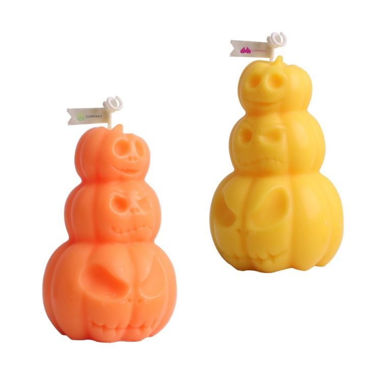 Picture of Triple Pumpkin Shape Candles