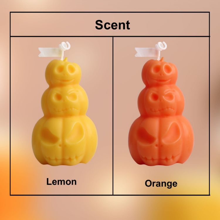 Picture of Triple Pumpkin Shape Candles