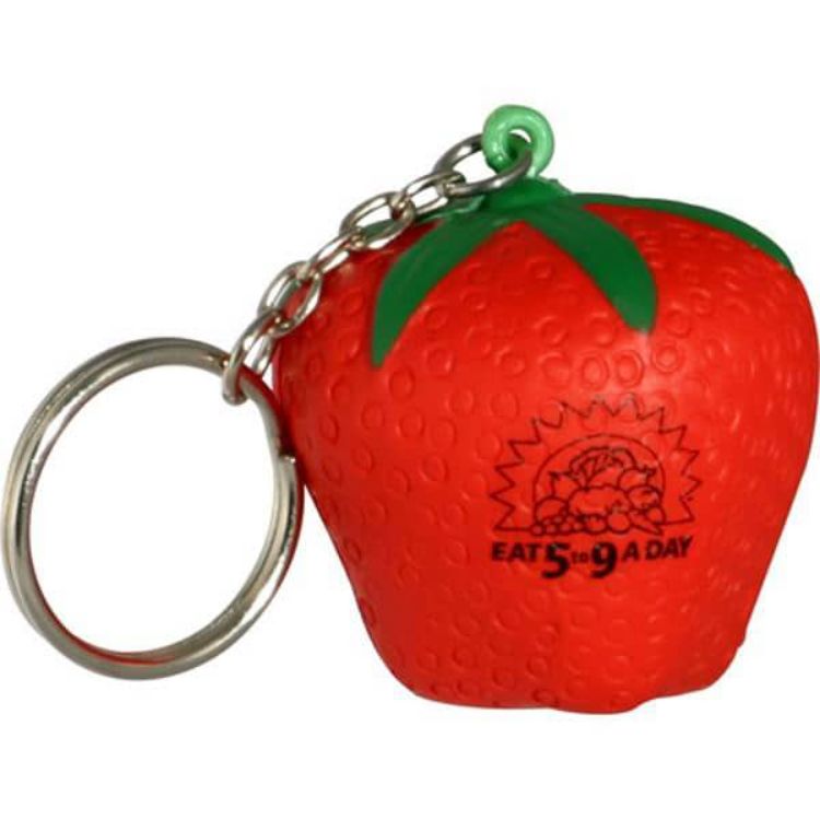 Picture of Keyring with Strawberry Stress Reliever