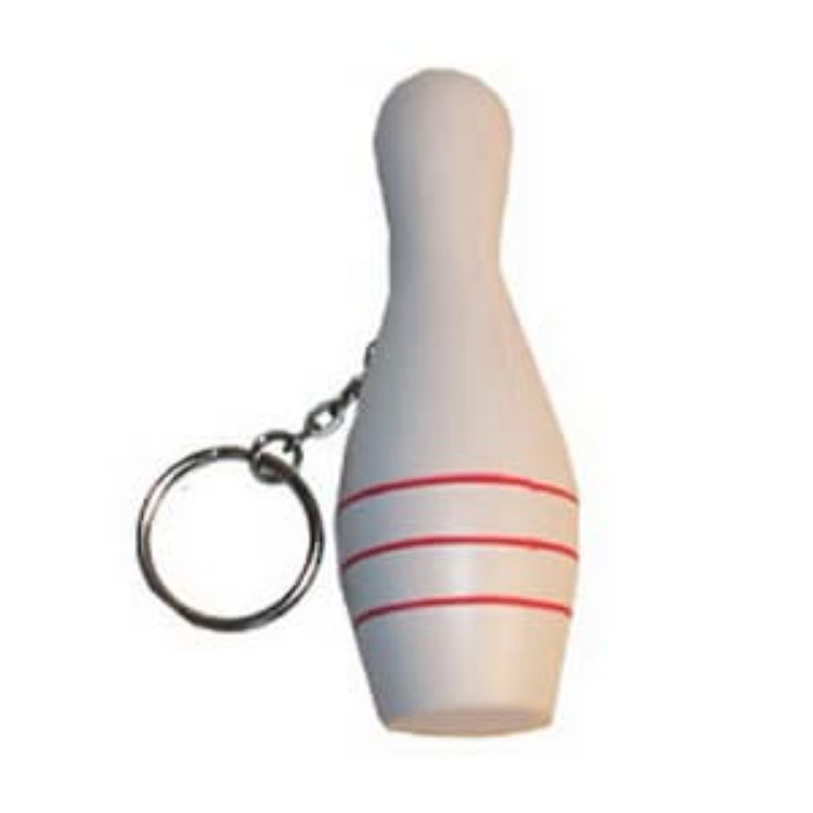 Picture of Keyring with Bowling Pin Stress Reliever