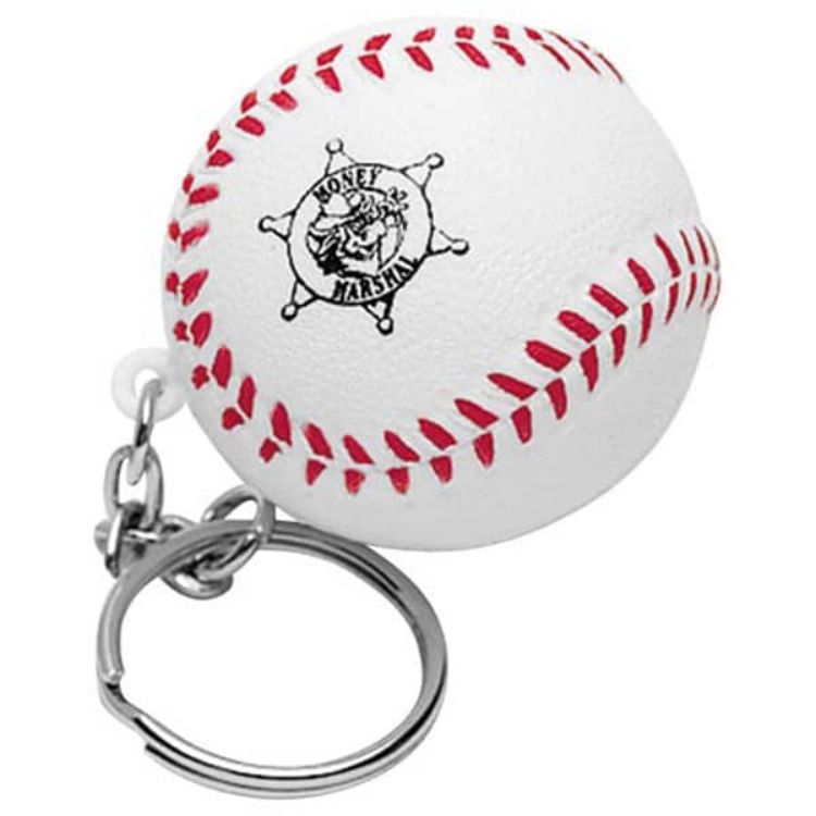 Picture of Keyring with Baseball Stress Reliever