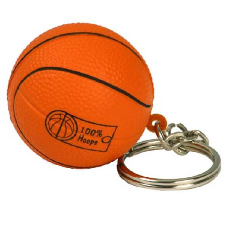 Picture of Keyring with Basketball Stress Item
