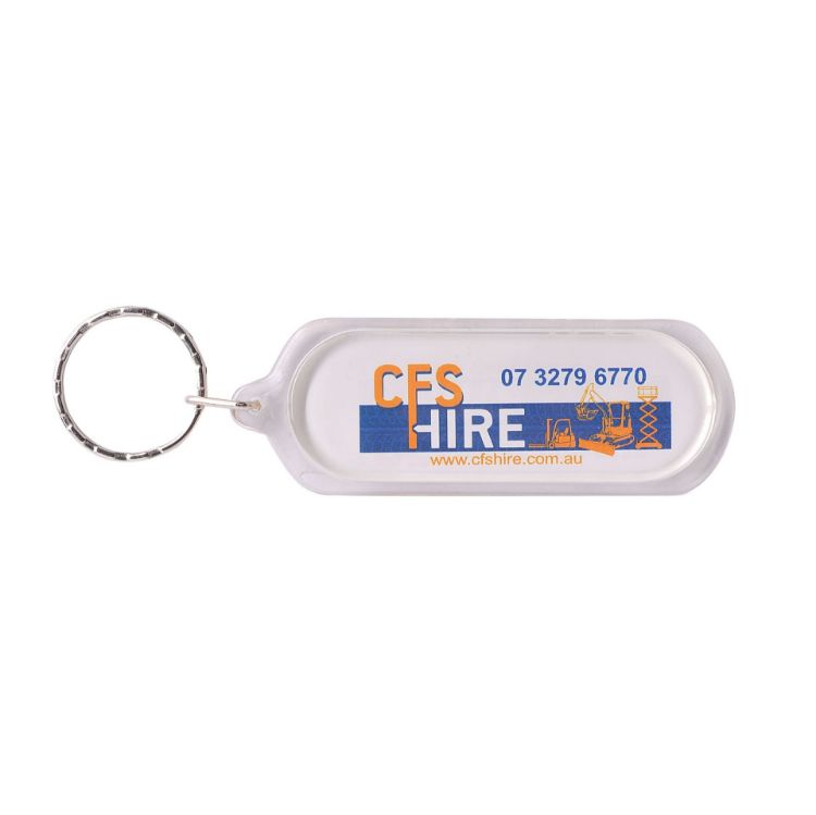 Picture of Oblong Acrylic Keyring