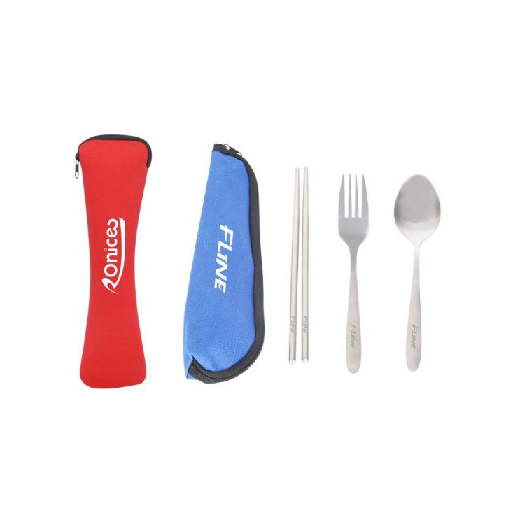 Picture of 3 piece Stainless Steel Travel Utensils Set