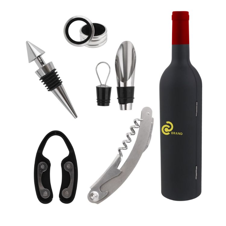 Picture of Bottle Shaped Wine Tools Set