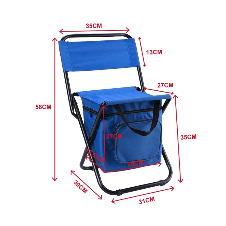 Picture of Adult Foldable Camping Chair with Cooler Bag