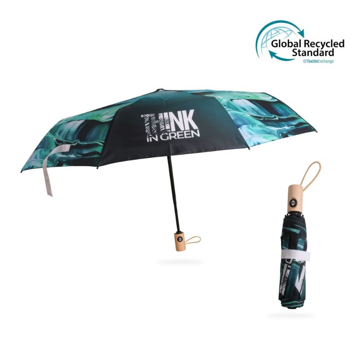 Picture of Triple folding RPET umbrella - auto open and close