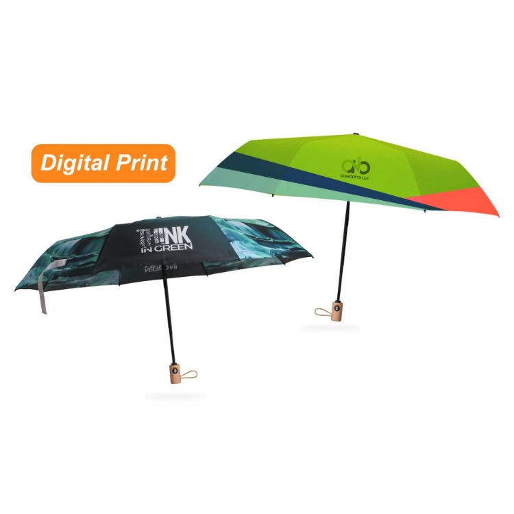 Picture of Triple folding RPET umbrella - auto open and close