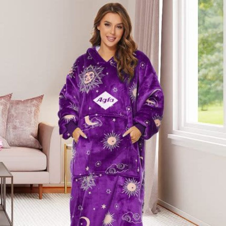 Picture of Unisex 100%Polyester Sublimated Wearable Blanket with Absorbent Lining