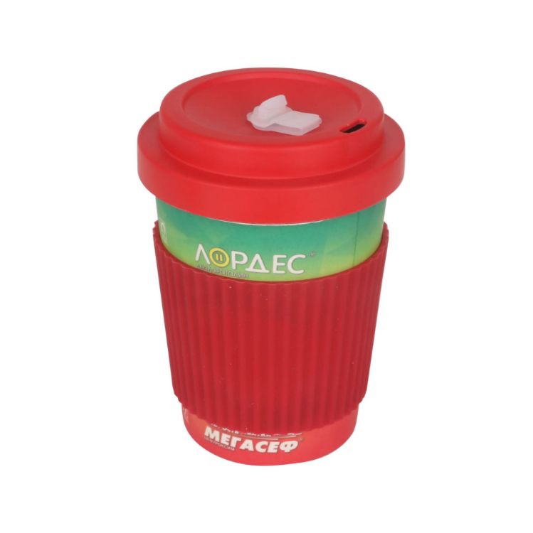 Picture of 350ml Reusable Bamboo Coffee Cup with Screw Lid