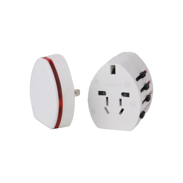 Picture of Light-up Universal Plug Travel Adapter With USB