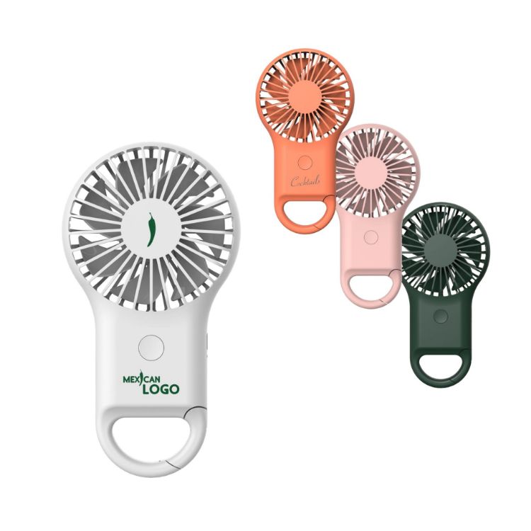 Picture of Carabiner Mini Fan with LED Light