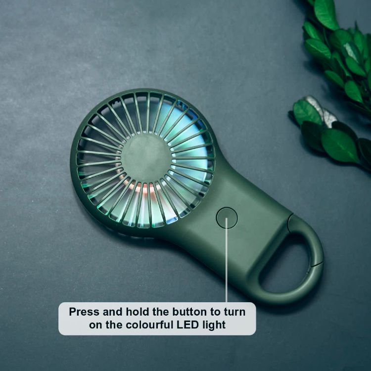 Picture of Carabiner Mini Fan with LED Light