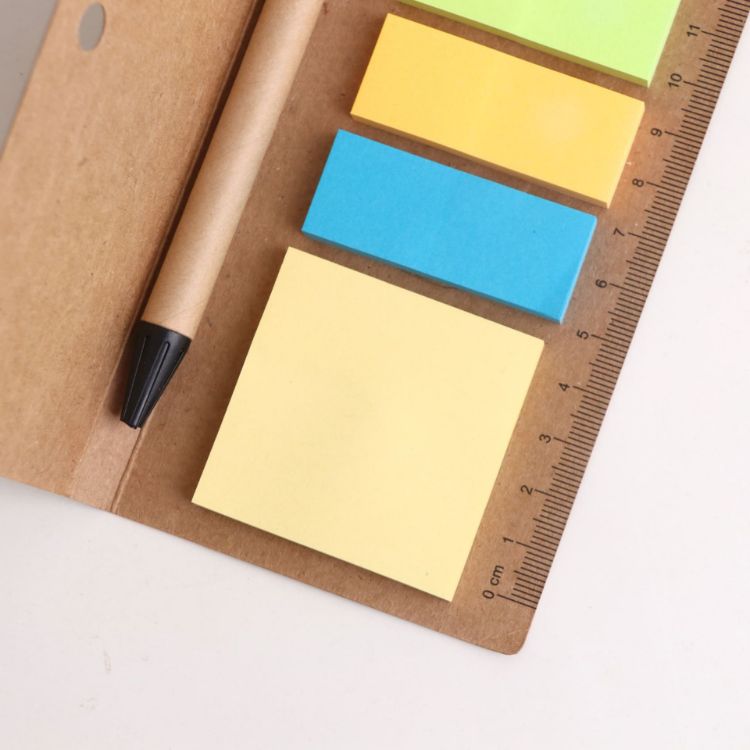 Picture of Ruler Sticky Note Pad with Pen