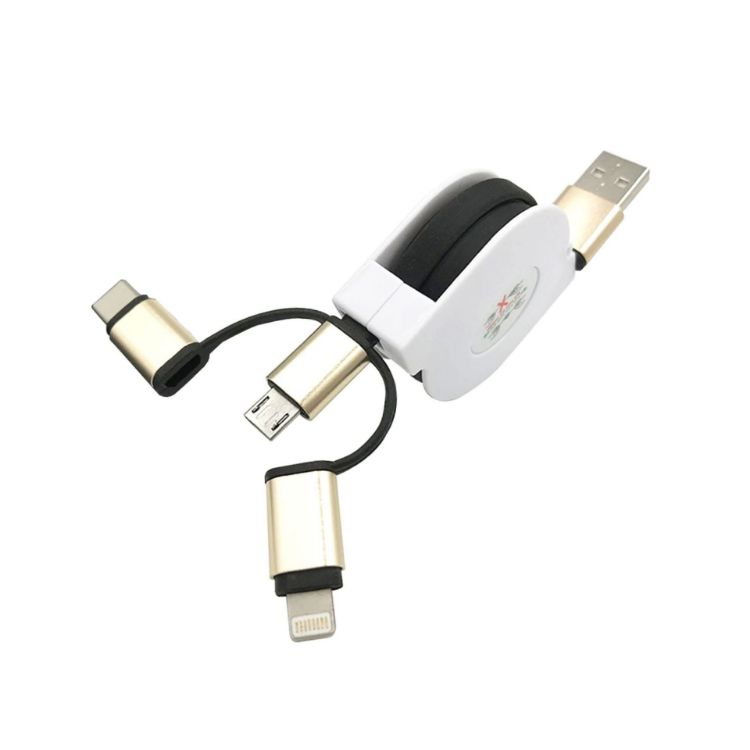 Picture of 3-In-1 Metal Retractable Charging Cable