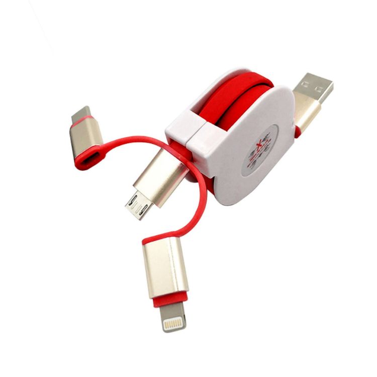 Picture of 3-In-1 Metal Retractable Charging Cable