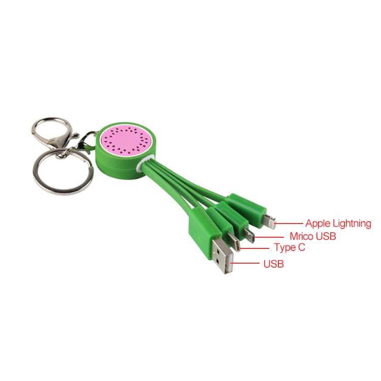 Picture of Custom Shape PVC Charging Cable with Keyring