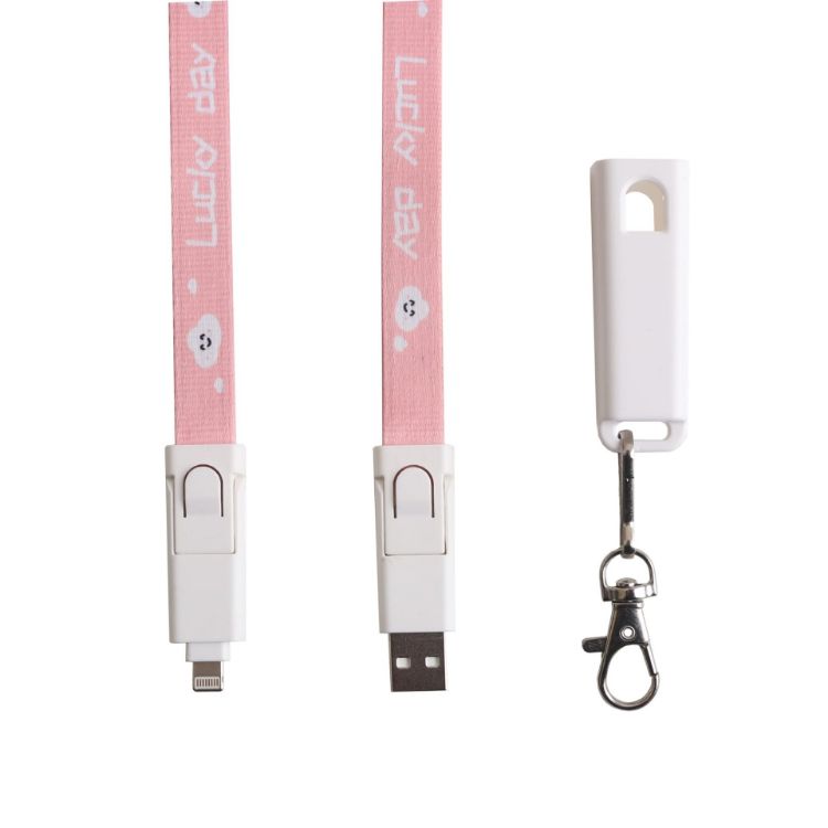 Picture of 6 in 1 Polyester Lanyard Charging Cable
