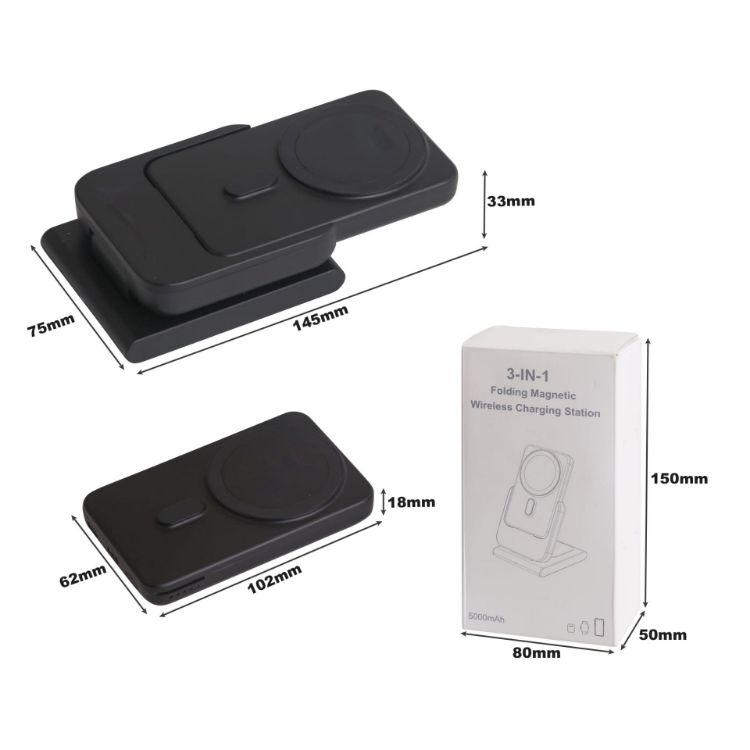 Picture of 3-In-1 5000mAh Power Bank Charging Station