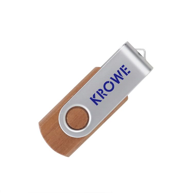 Picture of Metal Swivel Wooden Flash Drive