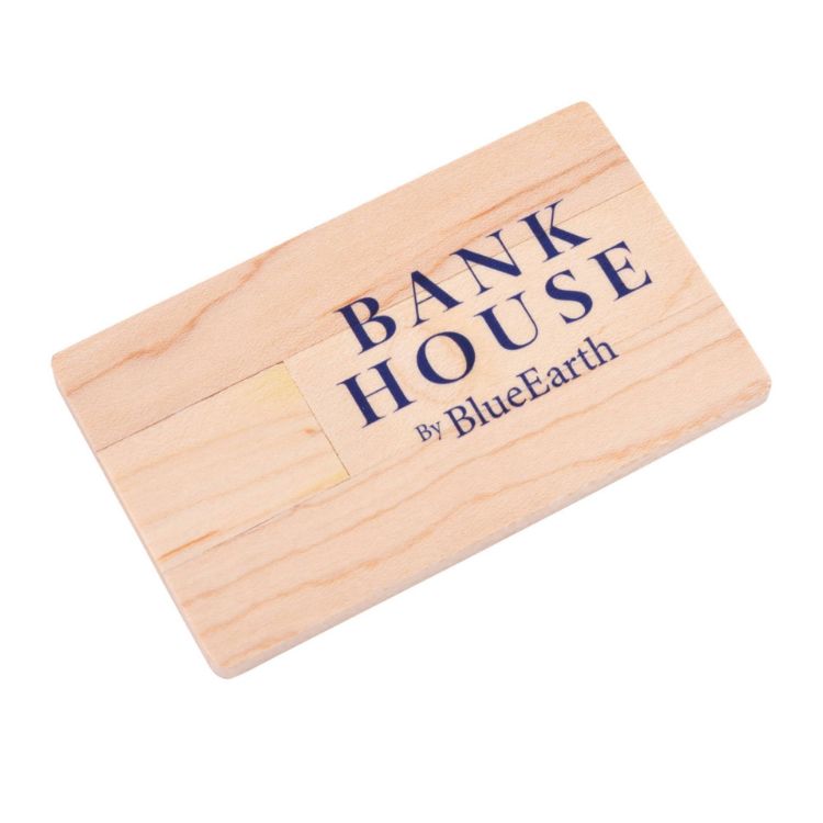 Picture of Wooden Credit Card Flash Drive