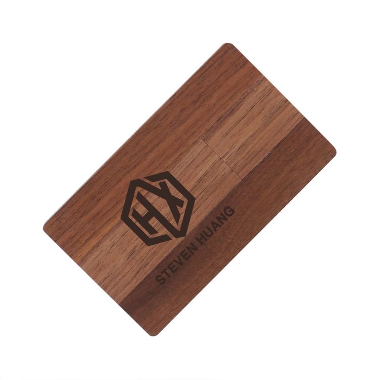 Picture of Wooden Credit Card Flash Drive