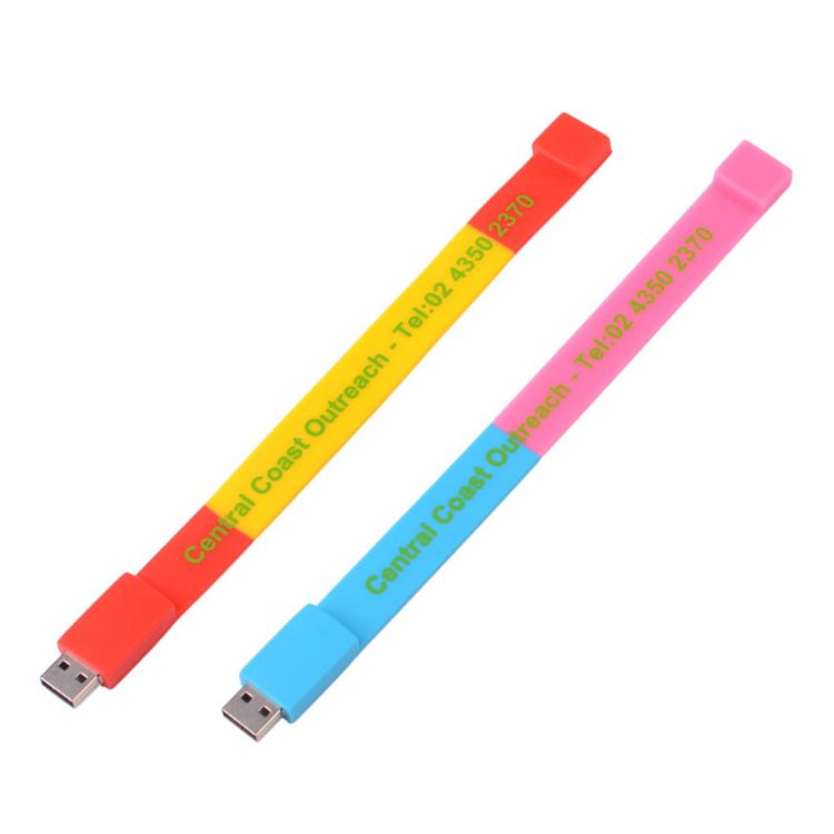 Picture of Sectional Coloured Wristband Flash Drive