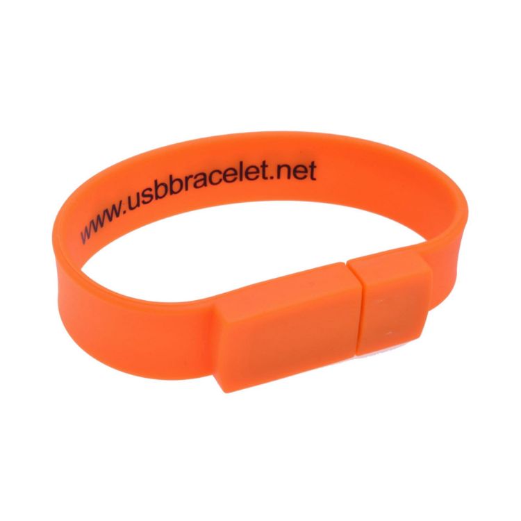 Picture of Rectangular Silicone Wristband Flash Drive