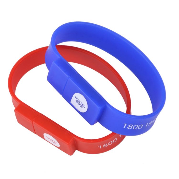 Picture of Rectangular Silicone Wristband Flash Drive