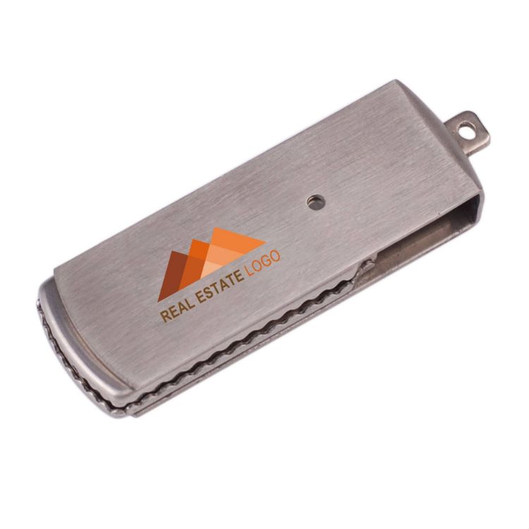 Picture of Metal Rectangular Swivel Flash Drive