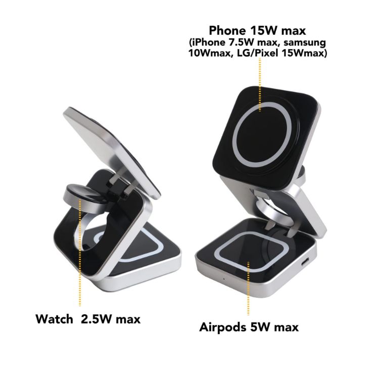 Picture of Standard 3 in 1 Foldable Wireless Charger Stand