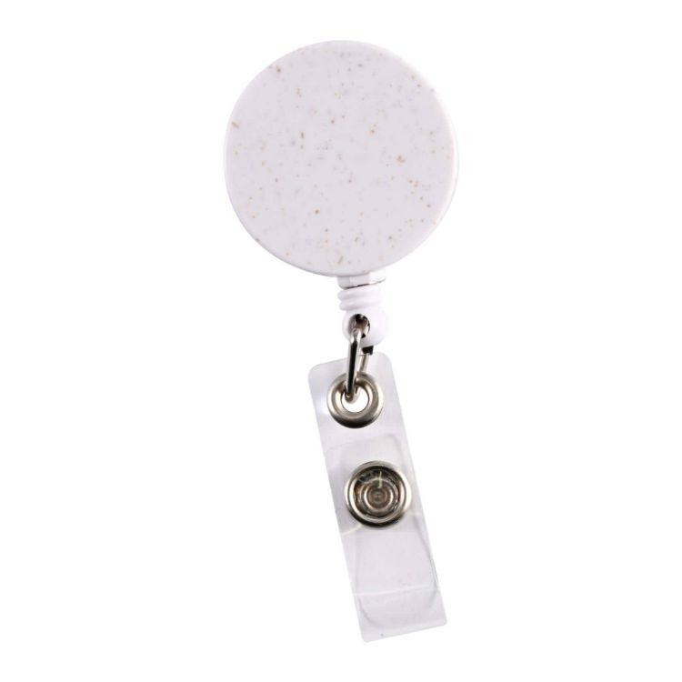 Picture of Retractable Badge Holder Wheat Straw