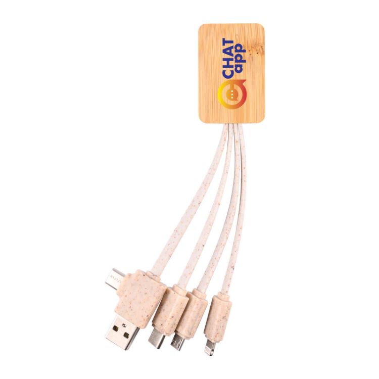 Picture of Sprite Square Bamboo Charging Cable