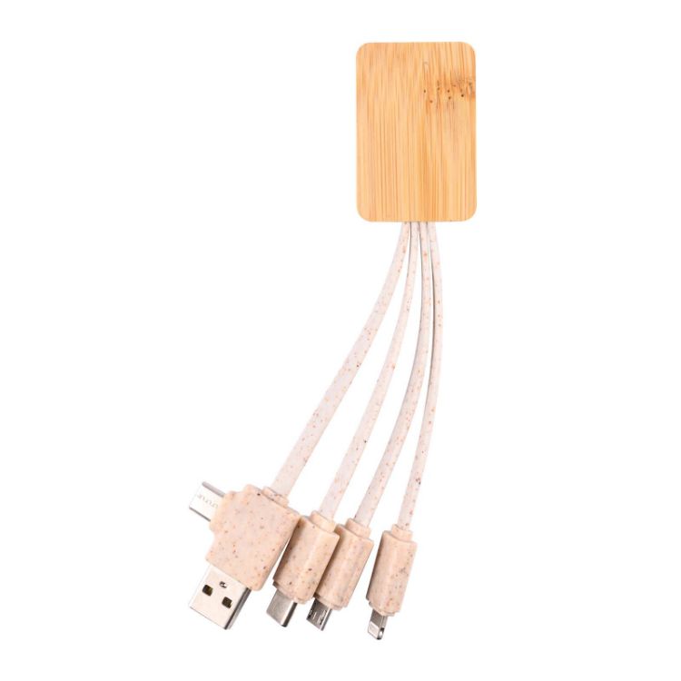 Picture of Sprite Square Bamboo Charging Cable