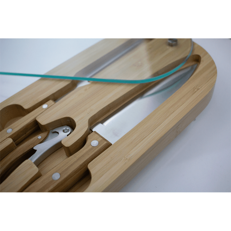 Picture of Trekk Oval Bamboo Glass Knife Set