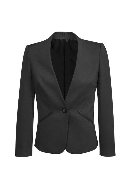 Picture of Rococo Womens Single Button Collarless Jacket