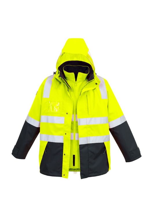 Picture of Mens Hi Vis 4 In 1 Waterproof Jacket