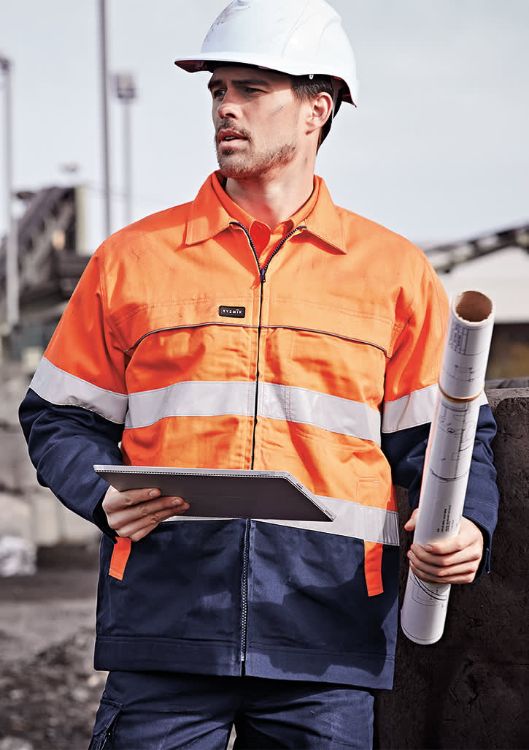 Picture of Mens Hi Vis Cotton Drill Jacket