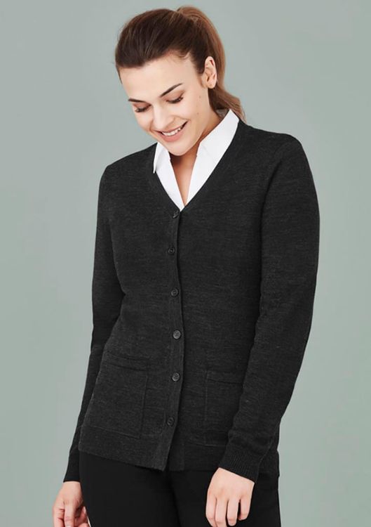 Picture of Womens Button Front Knit Cardigan