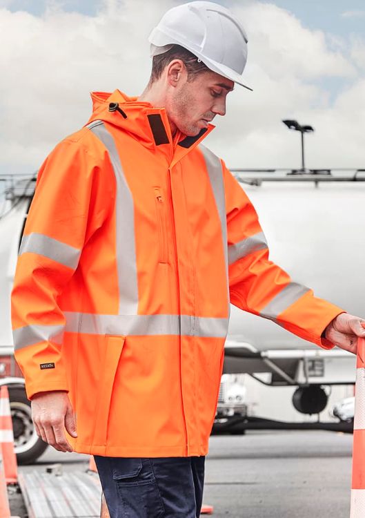 Picture of Mens Hi Vis X Back Heavy Duty Waterproof Jacket