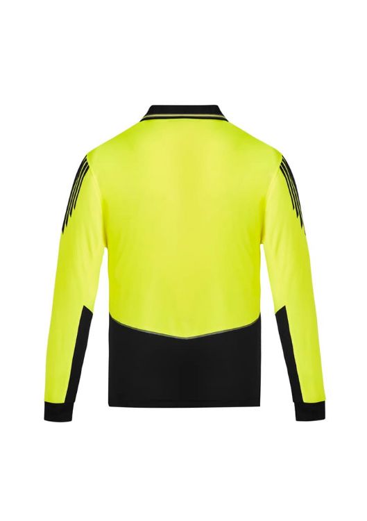 Picture of Mens Hi Vis Flux Long Sleeve Polo