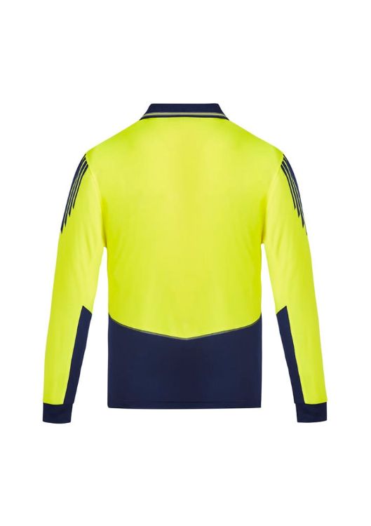 Picture of Mens Hi Vis Flux Long Sleeve Polo