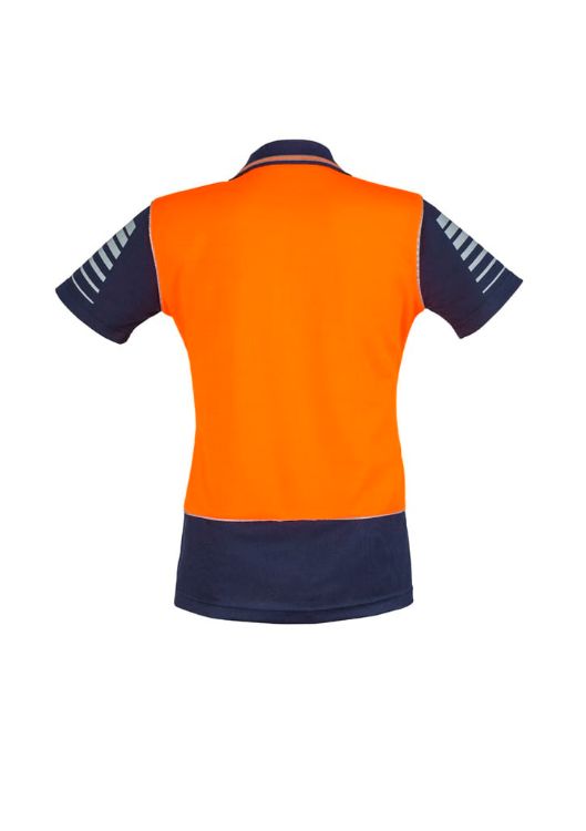 Picture of Womens Hi Vis Zone Short Sleeve Polo