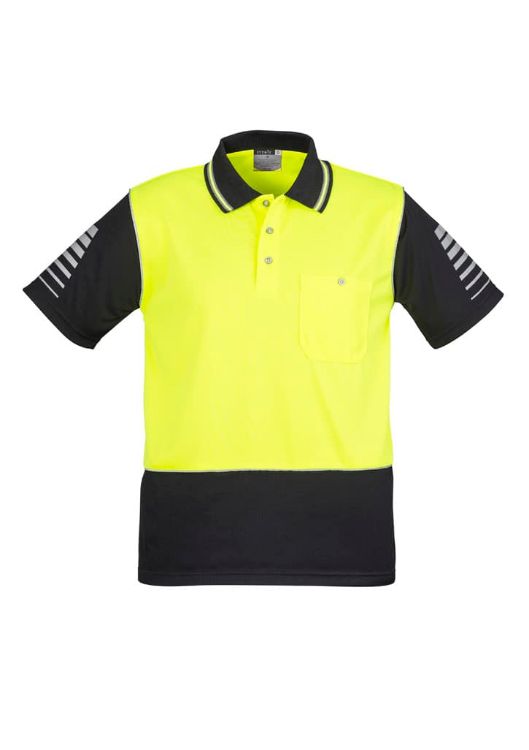 Picture of Mens Hi Vis Zone Short Sleeve Polo