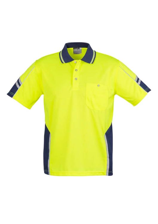 Picture of Mens Hi Vis Squad Short Sleeve Polo