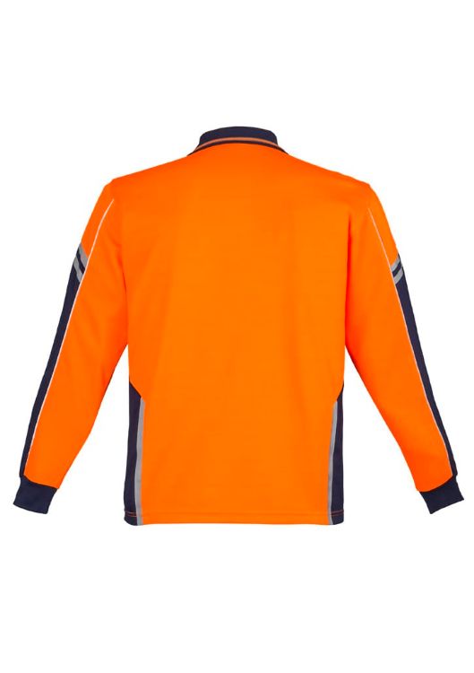 Picture of Mens Hi Vis Squad Long Sleeve Polo