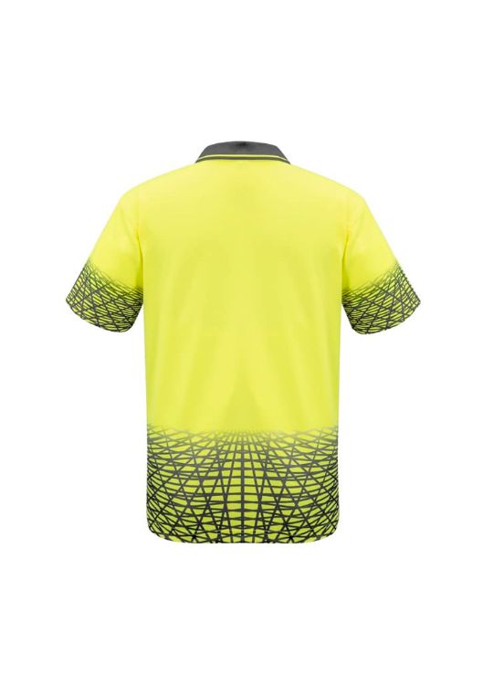 Picture of Mens Hi Vis Tracks Short Sleeve Polo