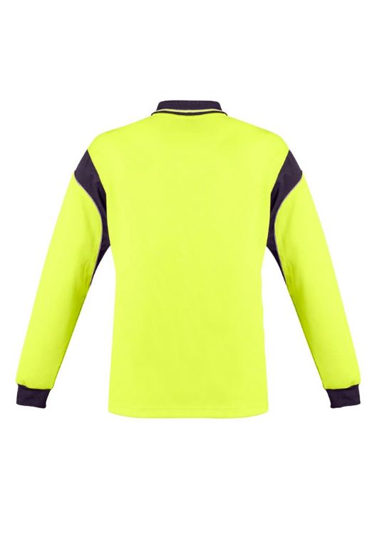 Picture of Mens Hi Vis Aztec Long Sleeve Polo