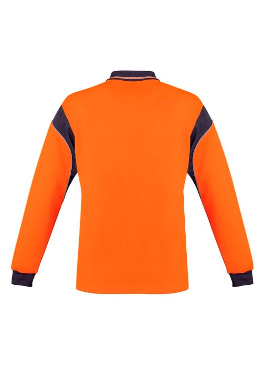 Picture of Mens Hi Vis Aztec Long Sleeve Polo